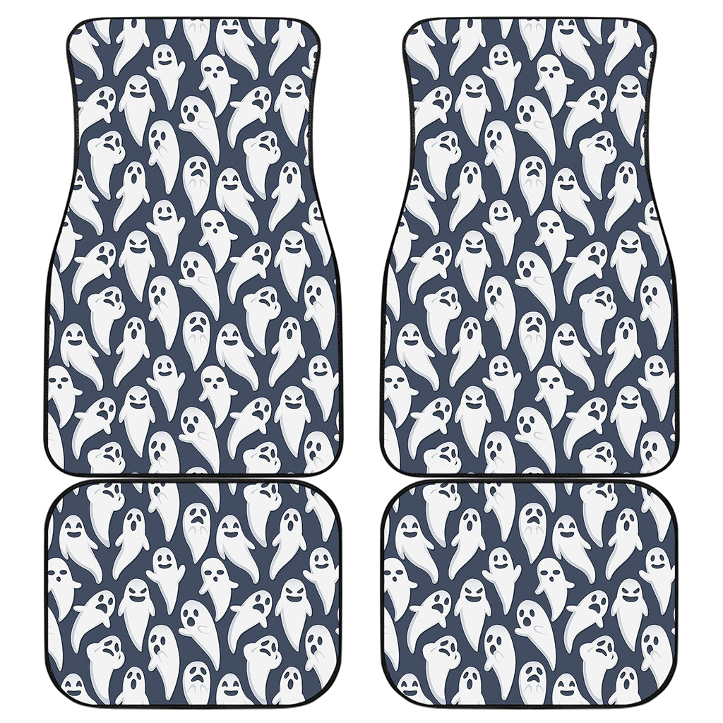 Halloween Ghost Pattern Print Front and Back Car Floor Mats