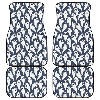 Halloween Ghost Pattern Print Front and Back Car Floor Mats