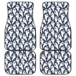 Halloween Ghost Pattern Print Front and Back Car Floor Mats