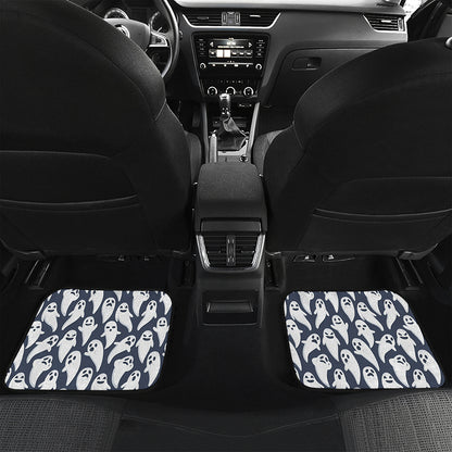 Halloween Ghost Pattern Print Front and Back Car Floor Mats