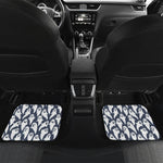 Halloween Ghost Pattern Print Front and Back Car Floor Mats