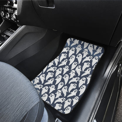 Halloween Ghost Pattern Print Front and Back Car Floor Mats