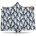 Halloween Ghost Pattern Print Hooded Blanket