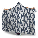 Halloween Ghost Pattern Print Hooded Blanket