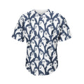 Halloween Ghost Pattern Print Men's Baseball Jersey