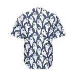 Halloween Ghost Pattern Print Men's Baseball Jersey