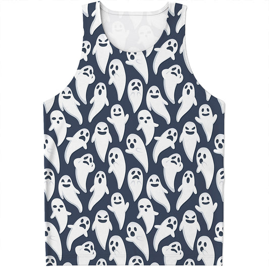 Halloween Ghost Pattern Print Men's Tank Top