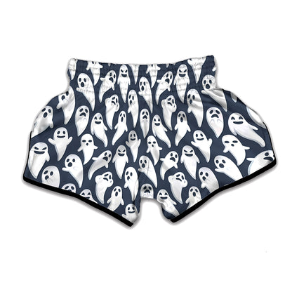 Halloween Ghost Pattern Print Muay Thai Boxing Shorts