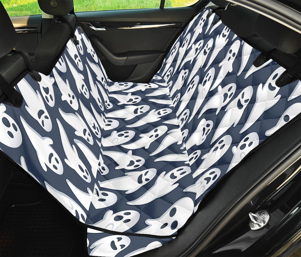 Halloween Ghost Pattern Print Pet Car Back Seat Cover