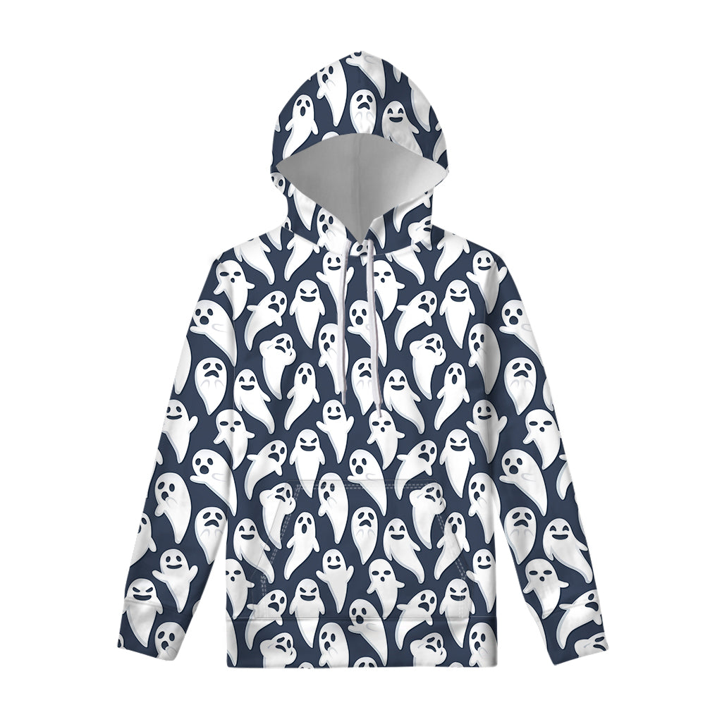Halloween Ghost Pattern Print Pullover Hoodie