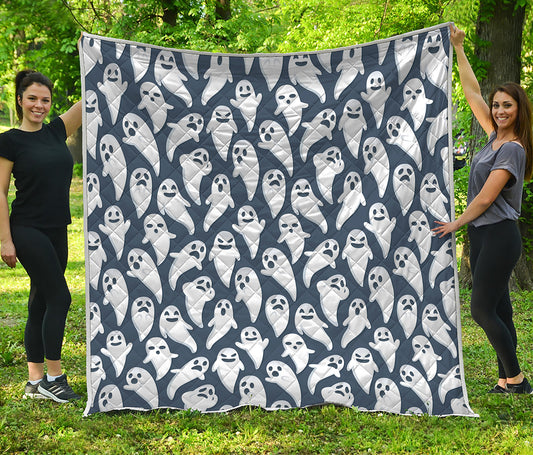 Halloween Ghost Pattern Print Quilt