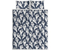 Halloween Ghost Pattern Print Quilt Bed Set