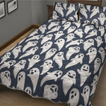 Halloween Ghost Pattern Print Quilt Bed Set