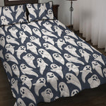 Halloween Ghost Pattern Print Quilt Bed Set