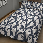 Halloween Ghost Pattern Print Quilt Bed Set