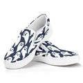 Halloween Ghost Pattern Print White Slip On Sneakers