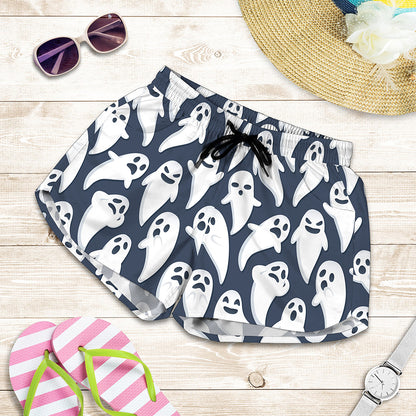 Halloween Ghost Pattern Print Women's Shorts