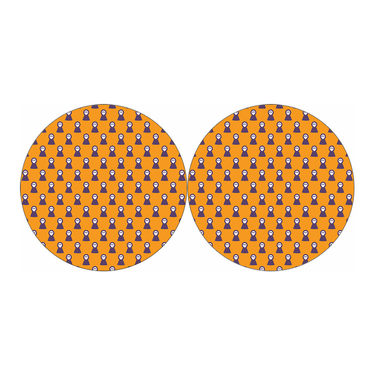 Halloween Grim Reaper Pattern Print Car Coasters