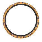 Halloween Grim Reaper Pattern Print Car Steering Wheel Cover