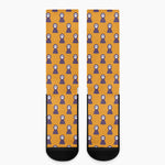 Halloween Grim Reaper Pattern Print Crew Socks