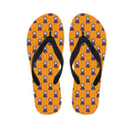 Halloween Grim Reaper Pattern Print Flip Flops