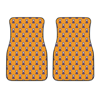 Halloween Grim Reaper Pattern Print Front Car Floor Mats