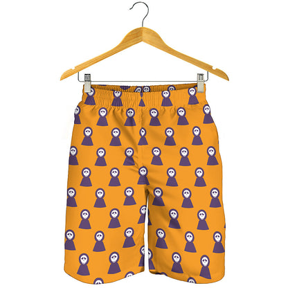 Halloween Grim Reaper Pattern Print Men's Shorts