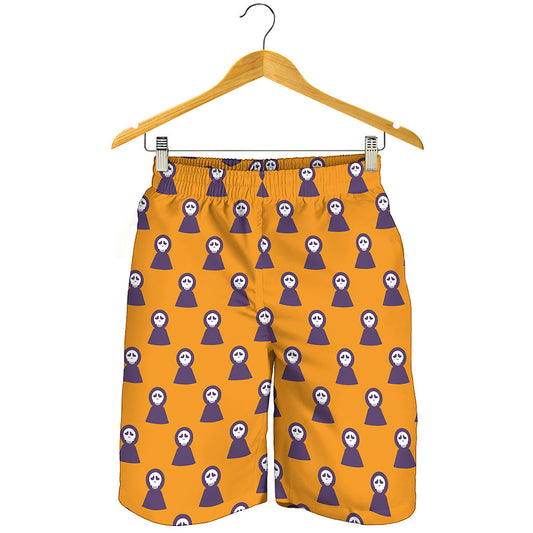 Halloween Grim Reaper Pattern Print Men's Shorts