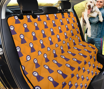 Halloween Grim Reaper Pattern Print Pet Car Back Seat Cover