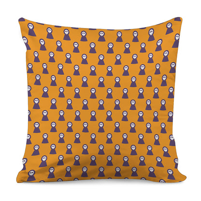 Halloween Grim Reaper Pattern Print Pillow Cover