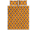 Halloween Grim Reaper Pattern Print Quilt Bed Set