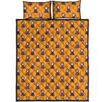 Halloween Grim Reaper Pattern Print Quilt Bed Set
