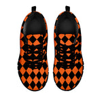 Halloween Harlequin Pattern Print Black Sneakers