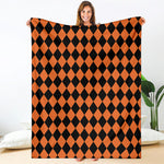 Halloween Harlequin Pattern Print Blanket