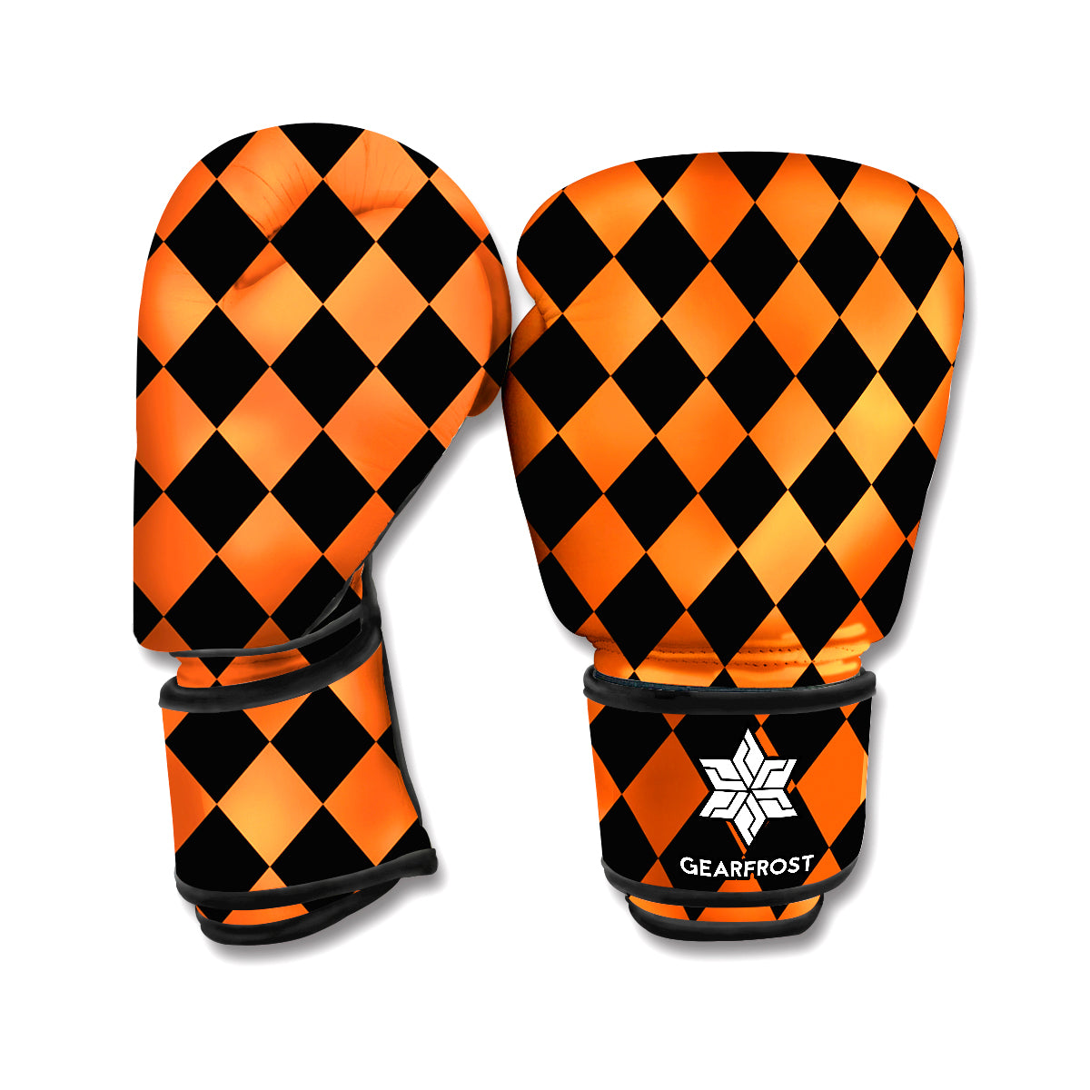 Halloween Harlequin Pattern Print Boxing Gloves