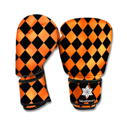 Halloween Harlequin Pattern Print Boxing Gloves
