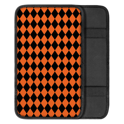 Halloween Harlequin Pattern Print Car Center Console Cover