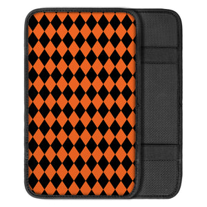 Halloween Harlequin Pattern Print Car Center Console Cover