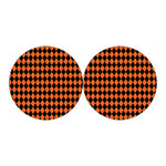 Halloween Harlequin Pattern Print Car Coasters