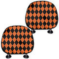 Halloween Harlequin Pattern Print Car Headrest Covers