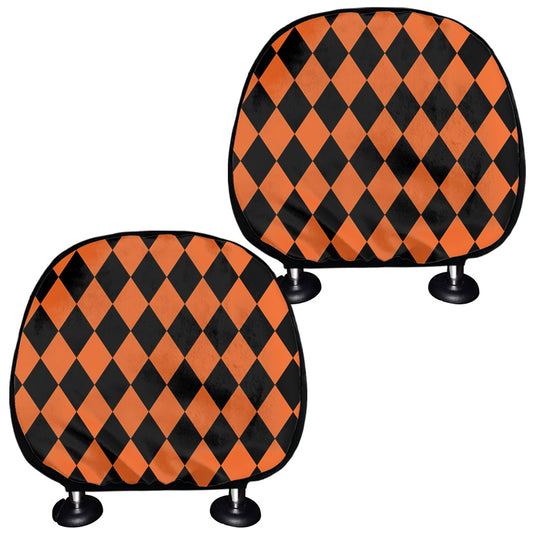 Halloween Harlequin Pattern Print Car Headrest Covers