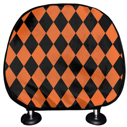 Halloween Harlequin Pattern Print Car Headrest Covers
