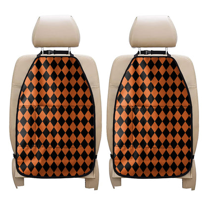 Halloween Harlequin Pattern Print Car Seat Organizers