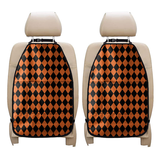 Halloween Harlequin Pattern Print Car Seat Organizers