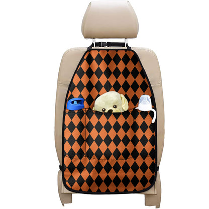Halloween Harlequin Pattern Print Car Seat Organizers