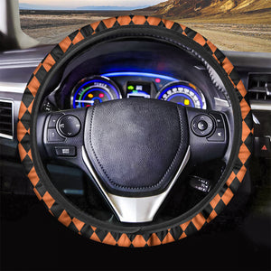 Halloween Harlequin Pattern Print Car Steering Wheel Cover