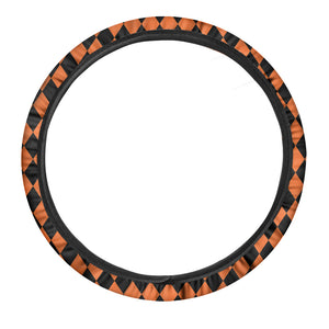 Halloween Harlequin Pattern Print Car Steering Wheel Cover