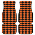 Halloween Harlequin Pattern Print Front and Back Car Floor Mats