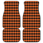 Halloween Harlequin Pattern Print Front and Back Car Floor Mats