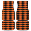 Halloween Harlequin Pattern Print Front and Back Car Floor Mats